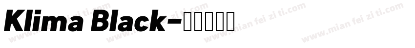 Klima Black字体转换